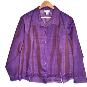Vintage AVENUE Women's Silk Blouse